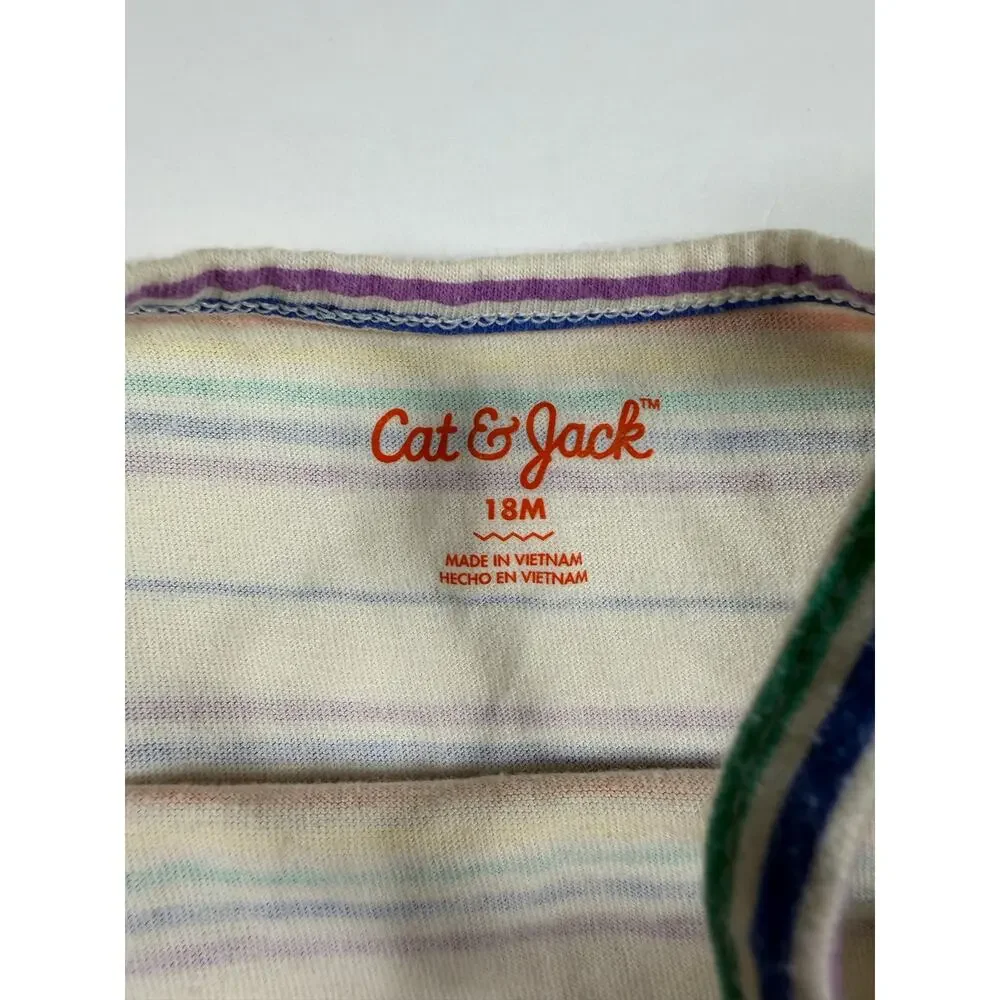 Cat & Jack Rainbow Stripe Sundress with Baby Gap Bloomers Size 18 Months